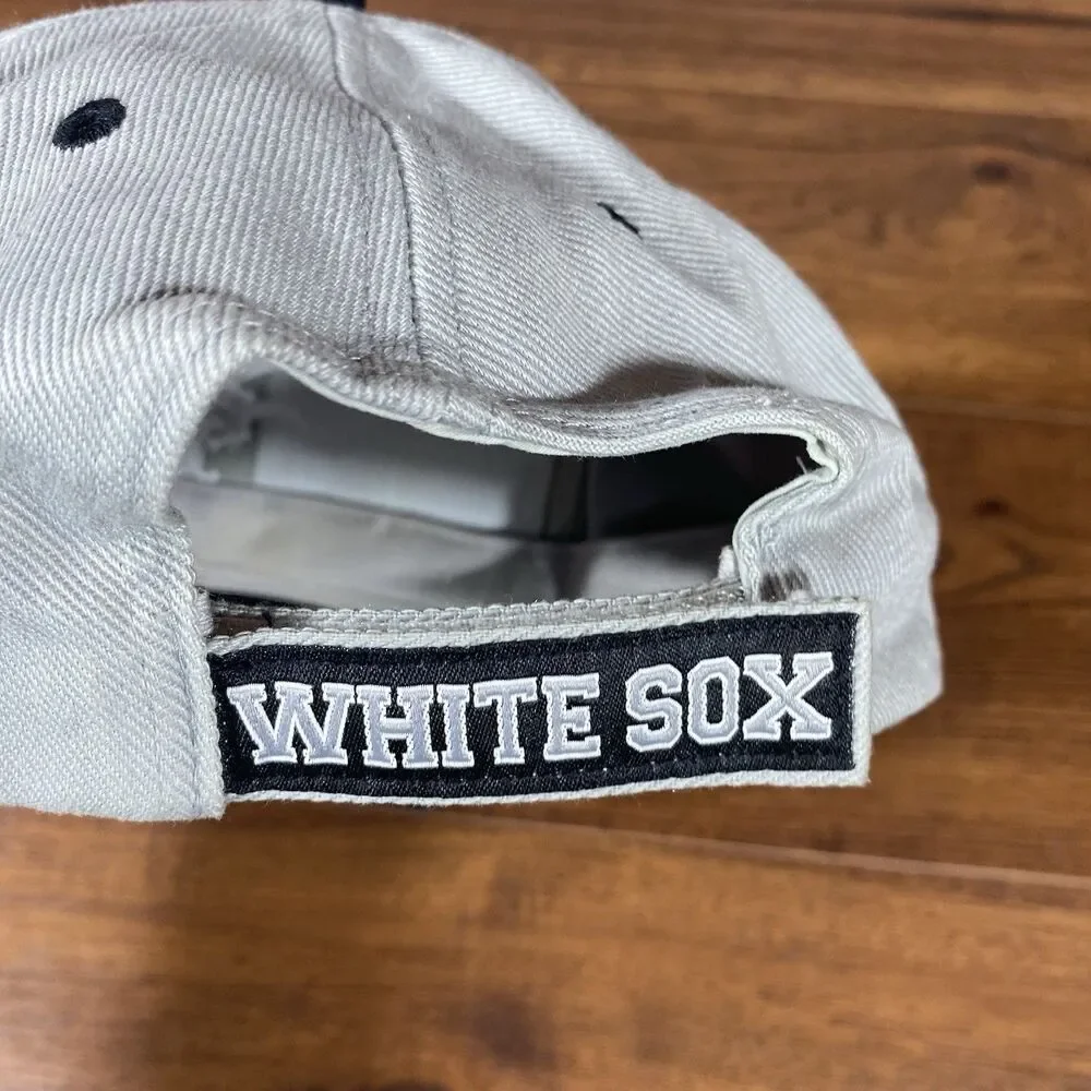 Chicago White Sox Hat MLB Gray Baseball Cap One Size Adjustable Strapback